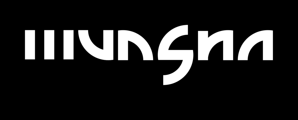 Munsha White on Black